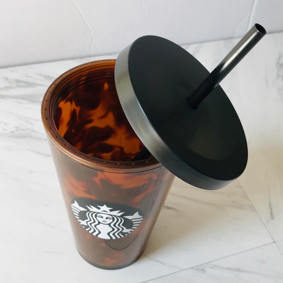 Starbucks Tortoiseshell 16 OZ Tumbler NWT Black - Picture 6 of 6